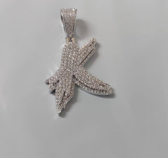 Real Moissanite Pendant| 1ctw Men's Customisable "LETTER Pendant"| Custom Charm| Hip Hop Pendant | Moissanite Pendant| Birthday Gift