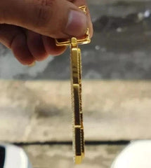 4.00 Ct Baguette Cut Real Moissanite Custom Any Name Pendant 14K Yellow Gold Plated Birthday Gift