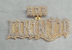 Personalized Moissanite Name Pendant - 3ct, Gold Plated Silver, Iced-Out Gift for Men & Women