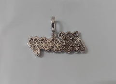 Custom 3Ct Moissanite Script Name Pendant – Silver Necklace with Shining Stone – Luxury Gift with Shining Stone, personalized necklace