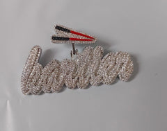 Custom Moissanite Pendant| 3ctw Men's Customisable "NAME Pendant"| Custom Charm| Hip Hop Pendant | Moissanite Pendant| Birthday Gift