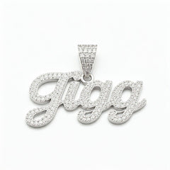 Real Moissanite Pendant| 3ctw Men's Customisable "NAME Pendant"| Custom Charm| Hip Hop Pendant | Moissanite Pendant| Birthday Gift