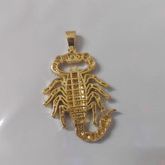 Real Moissanite Pendant| 2ctw "Scorpion" Pendant| Custom Charm| Hip Hop Pendant | Moissanite Pendant| Birthday Gift, 14K Yellow Gold Plated