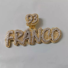 Personalized Moissanite Pendant for Men | 3ctw Custom "NAME Pendant" | Real Hip Hop Charm | Great Birthday Jewelry Gift Idea