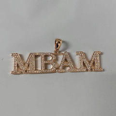 Real Moissanite Pendant| 2ctw Men's Customisable "NAME Pendant"| Custom Charm| Hip Hop Pendant | Moissanite Pendant| Birthday Gift