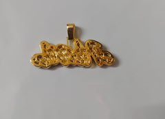 Custom Moissanite Name Pendant, Gold Plated,2.30 ct Moissanite, Sterling Silver, Personalized Jewelry Gift for Men & Women, Gift for Her