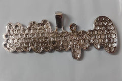 Custom Moissanite Name Pendant, 14K White Gold Plated, 3.00ct VVS Moissanite, Sterling Silver, Personalized Jewelry Gift for Men & Women