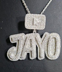 Authentic Moissanite Pendant | 4ctw Customizable Name Pendant for Men and Women | Personalized Charm | Hip Hop Jewelry | Ideal Birthday Gift