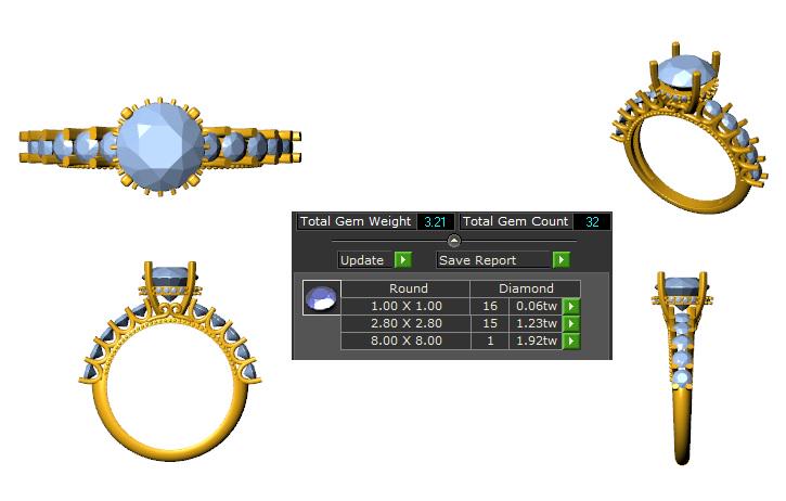 Elegant 3.21 CT Real Moissanite Women's Engagement Ring – Sterling Silver with 14K Gold Plating, Anniversary Gift for Her