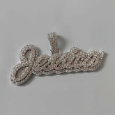 Real Moissanite Pendant| 3ctw Men's Customisable "NAME Pendant"| Custom Charm| Hip Hop Pendant | Moissanite Pendant| Birthday Gift