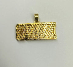 Iced Out Custom King Letter Pendant - Real Moissanite & Silver 925 with Yellow Gold Plating - Diamond Hip Hop Pendant Charm
