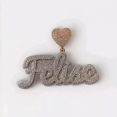 3ctw Custom Moissanite "NAME Pendant" for Men | Real Hip Hop Charm Necklace | Personalized Jewelry Gift for Birthday or Special Occasions