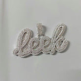 Real Moissanite Pendant| 2ctw Men's Customisable "NAME Pendant"| Custom Charm| Hip Hop Pendant | Moissanite Pendant| Birthday Gift, ice-Out