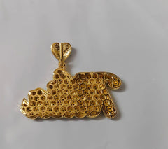 Customizable Men's Moissanite NAME Pendant | 2.5ctw Real Moissanite Hip Hop Charm | Personalized Jewelry | Birthday Gift | Custom Pendant