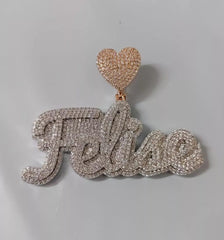 3ctw Custom Moissanite "NAME Pendant" for Men | Real Hip Hop Charm Necklace | Personalized Jewelry Gift for Birthday or Special Occasions