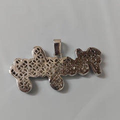 Personalized Moissanite Name Pendant, Sterling Silver, 3ct Custom Name Necklace, Luxury Gift for Men, Christmas, Birthday, Gift for Her