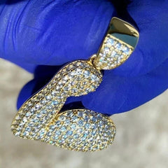 Exquisite 14K Yellow Gold Plated 2.50 Ct Round Cut Genuine Moissanite Diamond Cluster Arm Pendant for Elegant Jewelry Lovers