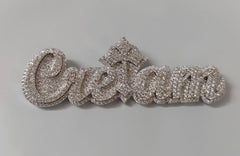 3Ct Real Moissanite Personalized Name Pendant in Silver – Luxury Gift with Shining Stone, Moissanite jewelry gift, personalized necklace