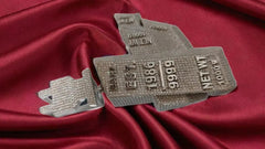 Custom Real Moissanite Men's Pendant in Sterling Silver with 14K White Gold Plating | Personalized Moissanite Jewelry | Men's Luxury Gift