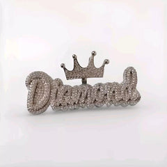 Men's Hip Hop Pendant | Custom Moissanite "NAME Pendant" | 3ctw Charm Necklace | Unique Jewelry Gift for Birthdays or Holidays