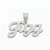 Real Moissanite Pendant| 3ctw Men's Customisable "NAME Pendant"| Custom Charm| Hip Hop Pendant | Moissanite Pendant| Birthday Gift