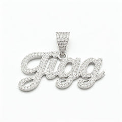 Real Moissanite Pendant| 3ctw Men's Customisable "NAME Pendant"| Custom Charm| Hip Hop Pendant | Moissanite Pendant| Birthday Gift