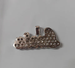 3Ct Moissanite Custom Name Necklace – Silver Pendant with Shining Stones – Luxury Gift with Shining Stone, personalized necklace