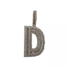 Custom Moissanite "Letter Pendant" | 1ctw Men's Hip Hop Charm Necklace | Real Moissanite Pendant | Unique Birthday Jewelry Gift