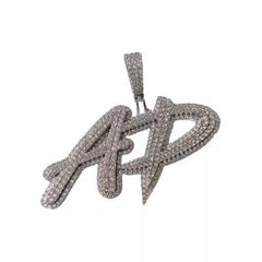 Custom Moissanite "NAME Pendant" | 1ctw Men's Hip Hop Charm Necklace | Real Moissanite Pendant | Unique Birthday Jewelry Gift