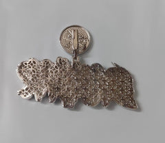 4Ct Real Moissanite Personalized Name Pendant in Silver – Luxury Gift with Shining Stone, Moissanite jewelry gift, personalized necklace