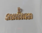 Custom Moissanite Name Pendant - Gold Plated Silver, 3ct Iced-Out Moissanite, Personalized Gift for Men & Women, Gift for Her and Him