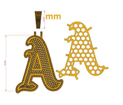2 inch Custom Moissanite Pendant| 3ctw Men's Custom Letter "A" Pendant| Custom Charm| Hip Hop Pendant | Moissanite Pendant | Birthday Gift