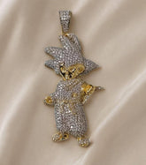 14K Yellow Gold-Plated Son Goku Pendant | Real Moissanite Dragon Ball Z Necklace | Super Saiyan Jewelry | Anime Fan Gift | Goku Charm