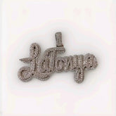 Real Moissanite Pendant| 3ctw Men's Customisable "NAME Pendant"| Custom Charm| Hip Hop Pendant | Moissanite Pendant| Birthday Gift