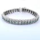 8.26Ct Certified Blue Diamonds Tennis Bracelet -Great Luster & Sparkle.