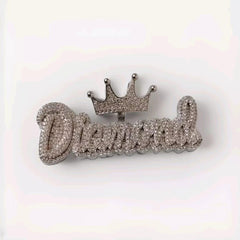 Men's Hip Hop Pendant | Custom Moissanite "NAME Pendant" | 3ctw Charm Necklace | Unique Jewelry Gift for Birthdays or Holidays