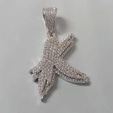 Real Moissanite Pendant| 1ctw Men's Customisable "LETTER Pendant"| Custom Charm| Hip Hop Pendant | Moissanite Pendant| Birthday Gift