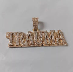 Real Moissanite Men's Pendant | Customizable 3ctw "NAME Pendant" | Hip Hop Charm Necklace | Jewelry Gift for Special Occasions