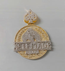Real Moissanite Pendant| 6ctw Men's Customizable SELFMADE Pendant | Custom Charm| Hip Hop Pendant | Moissanite Pendant| Birthday Gift