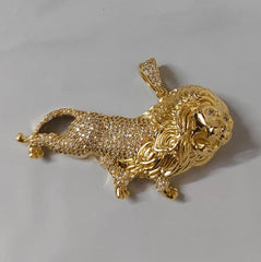 Real Moissanite Pendant| 3ctw Men's Lion Pendant"| Custom Charm| Hip Hop Pendant | Moissanite Pendant| Birthday Gift