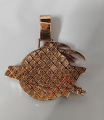 Unique 4.45Ct Round Cut Real Moissanite Custom Men's Pendant in 925 Sterling Silver - Handcrafted Luxury Jewelry