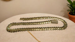 20" Length, 12mm Width Miami Cuban Link Chain | 6mm Box Lock Necklace | 925 Sterling Silver with Yellow Gold Plating