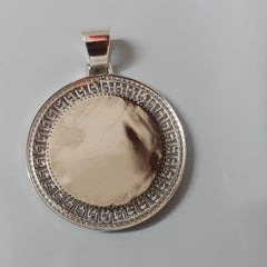 Custom Moissanite Name Pendant, Gold Plated,2.30 ct Moissanite, Sterling Silver, Personalized Jewelry Gift for Men & Women 14K white