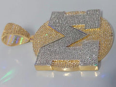 Real Moissanite Pendant| 4ctw Men's Customizable "NAME" Pendant| Custom Charm| Hip Hop Pendant | Moissanite Pendant| Birthday Gift. Silver