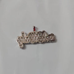 Moissanite Custom Name Pendant 14K White Gold Plated, 3ct Real Moissanite, Sterling Silver, Personalized Gift for Men, Birthday, Anniversary