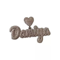 Men's Moissanite Pendant | 3ctw Customizable "NAME Pendant" | Real Hip Hop Charm Necklace | Perfect Jewelry Gift for Birthdays