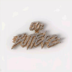 Custom Moissanite "NAME Pendant" | 4ctw Men's Hip Hop Charm Necklace | Real Moissanite Pendant | Unique Birthday Jewelry Gift