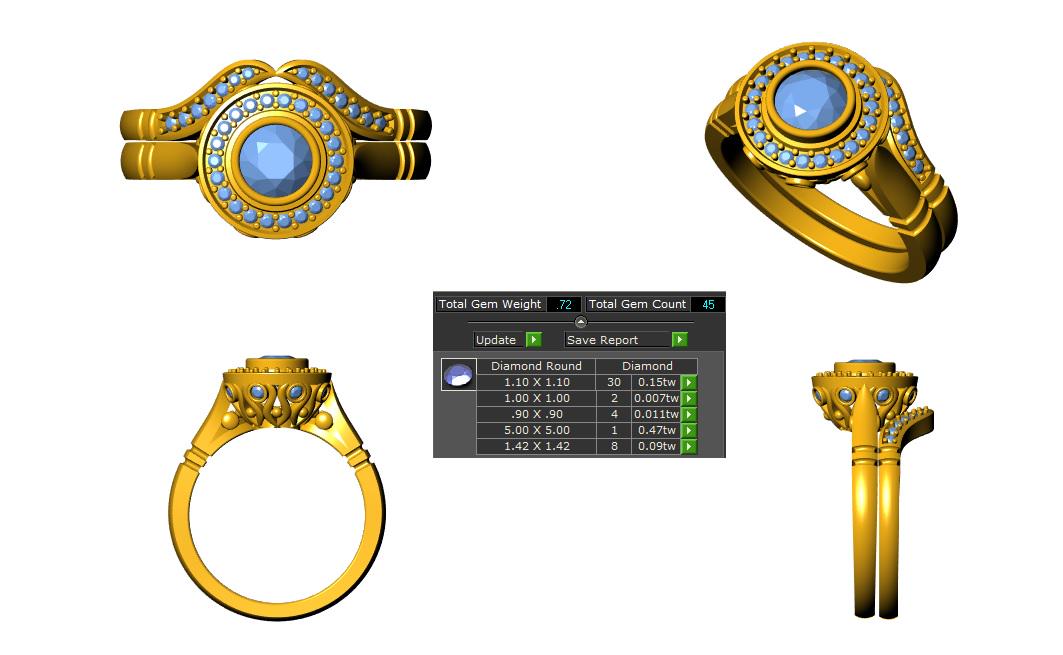 Women's 0.72 CT Lab-Created Diamond Engagement Ring in Sterling Silver with 14K Gold-Plated Finish – Ideal Anniversary Gift