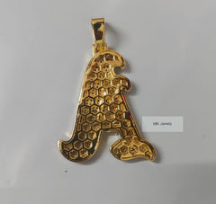 2 inch Custom Moissanite Pendant| 3ctw Men's Custom Letter "A" Pendant| Custom Charm| Hip Hop Pendant | Moissanite Pendant | Birthday Gift