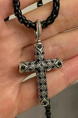 4.00 Ct Round Cut Lab-Created Diamond Cross Pendant In 14k White Gold Plated Silver Ideal Birthday Gift No Chain